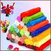 Сделай сам Ручная работа Плюшевые полоски 100 шт. Синельные стержни Полоски Скручивающаяся проволока Наковальня Проволока Ремесло Трубка Детская плюшевая палочка Синельные палочки
