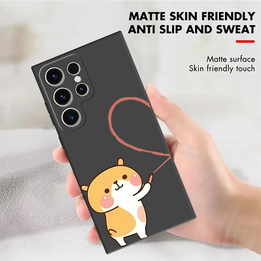 Парный Милый Черный Мягкий Чехол для Samsung Galaxy S22 Plus S23Ultra S20 S21 FE S24 S25 Ultra S24Ultra S23 FE S25+