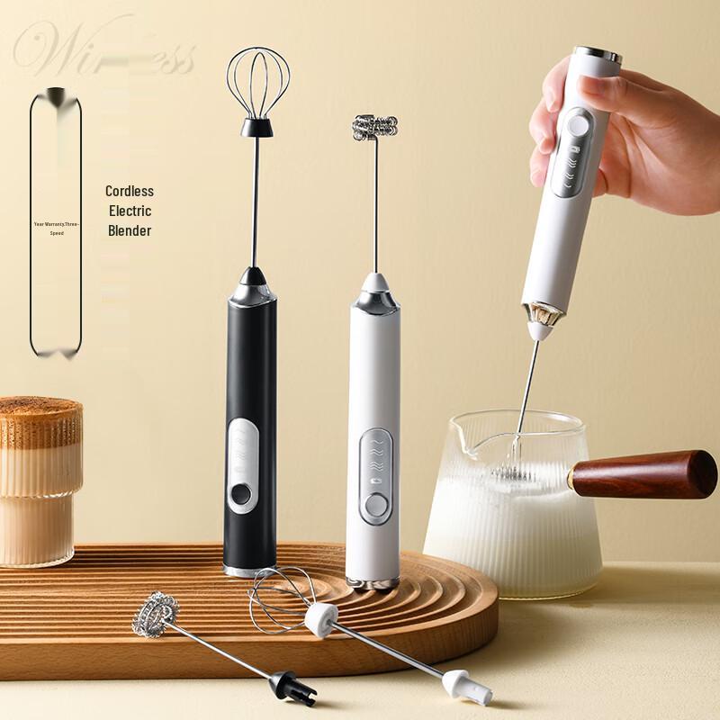 Zhaoran Handheld Cordless Electric Egg Beater and Milk Frother