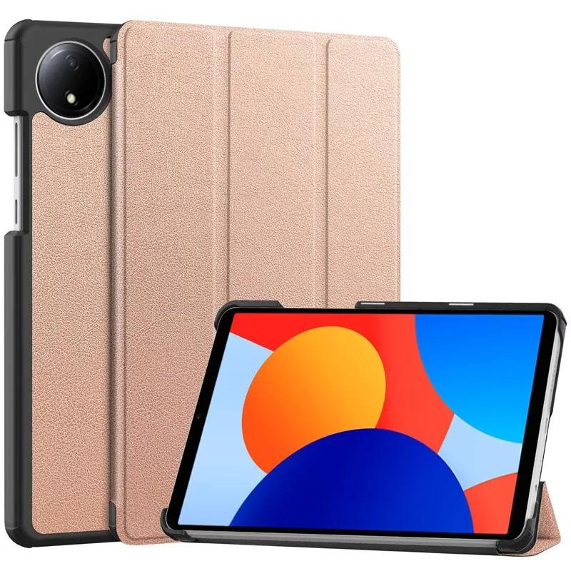 Чехол для Xiaomi Redmi Pad SE 8.7 2024, новый чехол-подставка из искусственной кожи с тремя складками, чехол-подставка для планшета, чехол для redmi pad se 8.7 дюймов, умный чехол