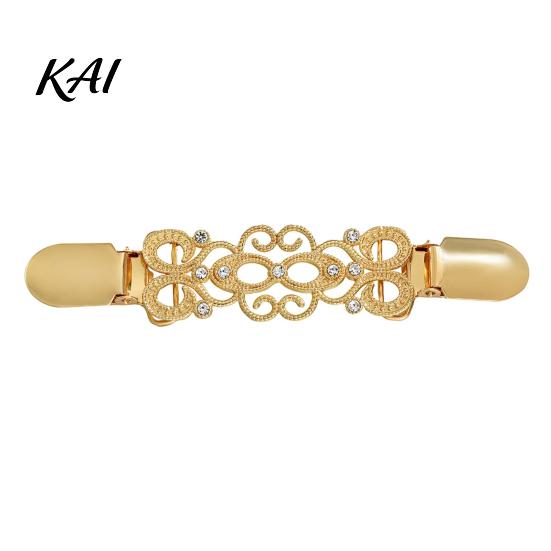 Waist Cincher Clip Vintage Cardigan Sweater with Rhinestone, Hold Together, Retro Metal Shawl Clasps for Dress Shawl, Women Clothing Accessories