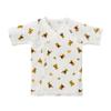 Miki House Baby Short Undershirt with Bear Made In for Boys and Size Logo, 100% Cotton, Japan, Girls, Newborn, 60-70cm, Beige, 40-2119-142