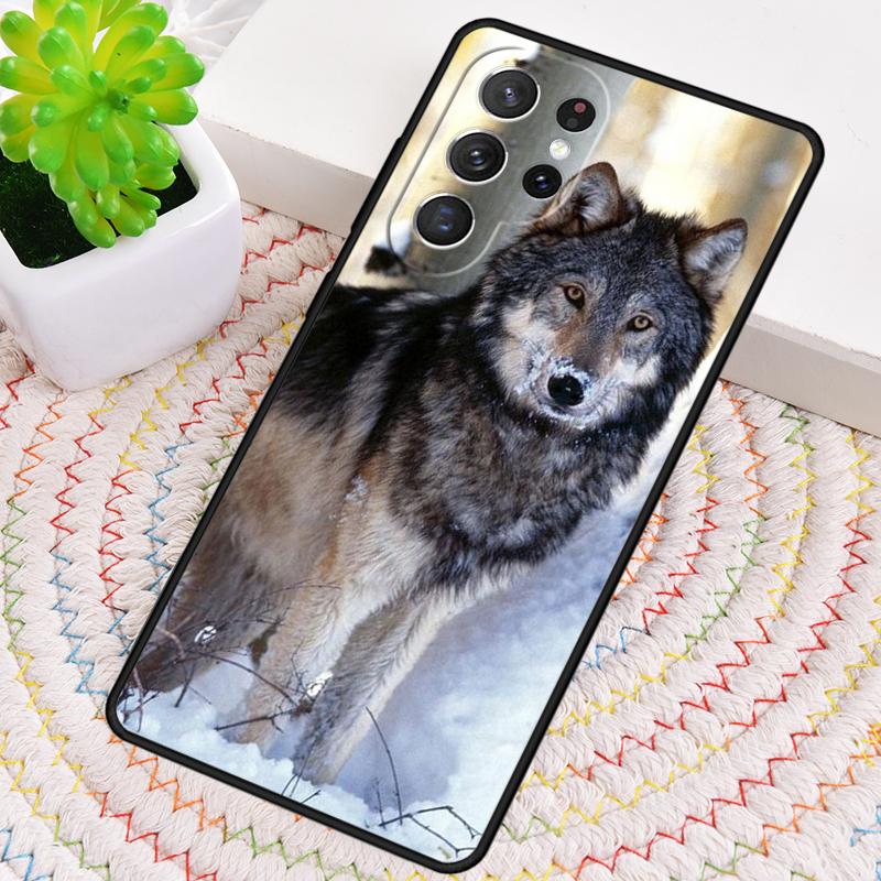 Snow Wolf TPU Phone Case For Samsung Galaxy note 10 pro S26 S25 S24 S23 S22 Ultra Plus S21 FE S20 Shockproof Cover