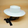 Внешняя торговля Белый Широкие поля Широкие поля Шерсть Плоский верх Верхний цилиндр Женский Осень и зима Британский Ретро Универсальный Французский Знаменитость Фетр