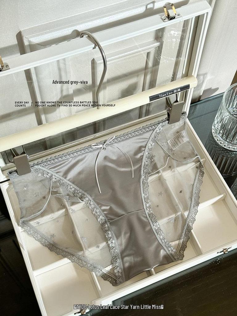 Сладкие и манящие кружевные трусики - Удобные, Чистые, Сексуальные, Антибактериальный дизайн из модальной сетки для женщин.