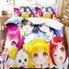 Улыбнитесь, PreCure! Комплект постельного белья Односпальный Полуторный Двуспальный Кинг-сайз Комплект для кровати Взрослый Детский Спальня Пододеяльник Комплекты 3D принт Каваи Аниме Кровать