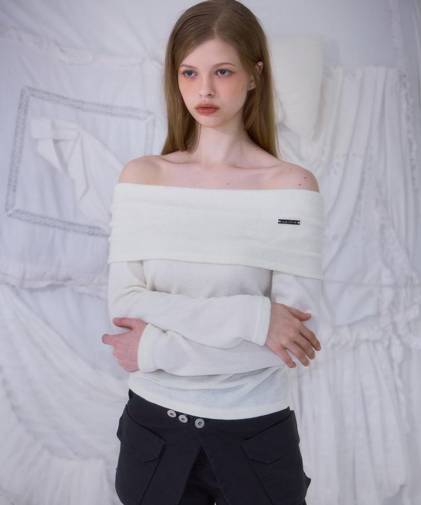 ROSEFRANTZ Wool Off Shoulder Knit [Ivory]