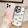 Прозрачный чехол для телефона из ТПУ 3 в 1 с отделением для карт для iPhone 15 Pro Max 15 14 Plus 13 12 11 X XS Max SE 7 8, милый чехол с принтом банта