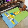 1pc Simpsons Family Pyramid Carpet for Playroom Bedroom Living Room Sofa Home Decor,kids Game Area Rug Non-slip Floor Mat Y729105