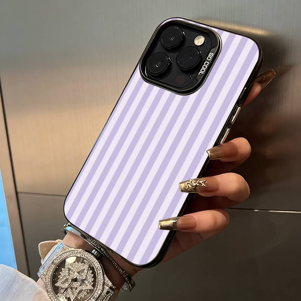 Простые цветные полосы для iPhone 17 16 15 14 13 12 11 Pro Max XS 17 Air Силиконовый цветной серебристый бампер