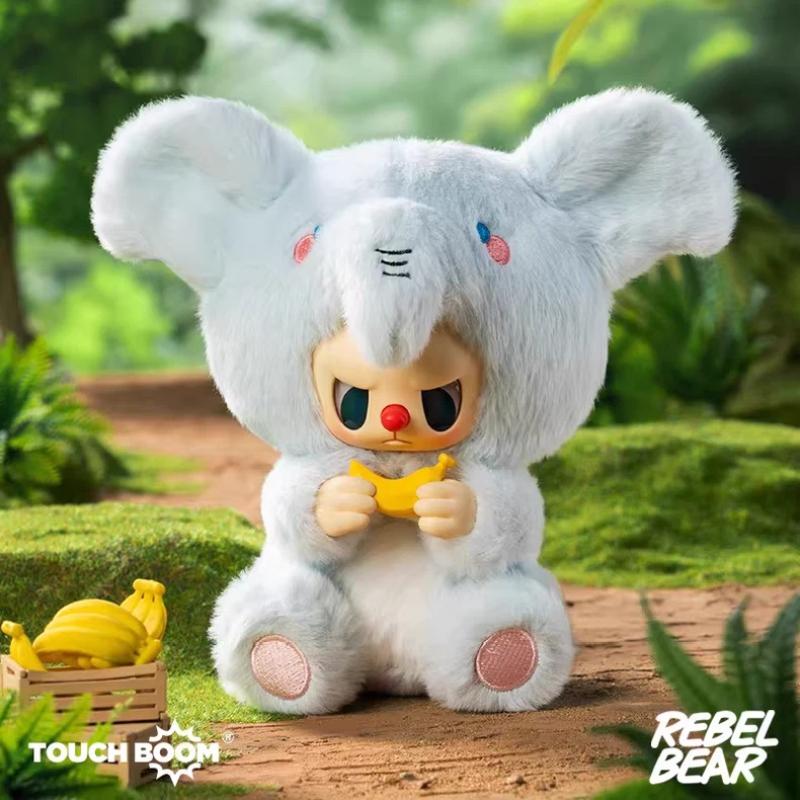 New Rebel Bear Animal Series Vinyl Plush Blind Box Cute Pendant Keychain Collectible Gift For Anime Fans