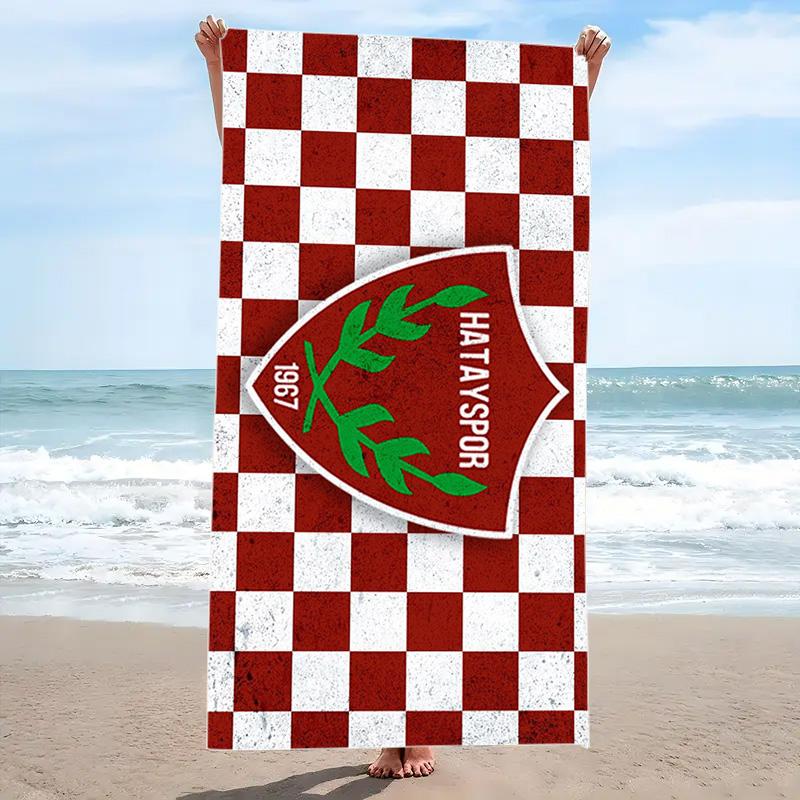 Hatayspor Print Beach Towel, Large Soft Quick Dry Towel for Beach Camping Swimming