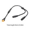 Двойной кабель-адаптер DC8020 Female на XT60 Male 55 см, толстый провод 14AWG, ПВХ и медная текстура для дронов, электростанций