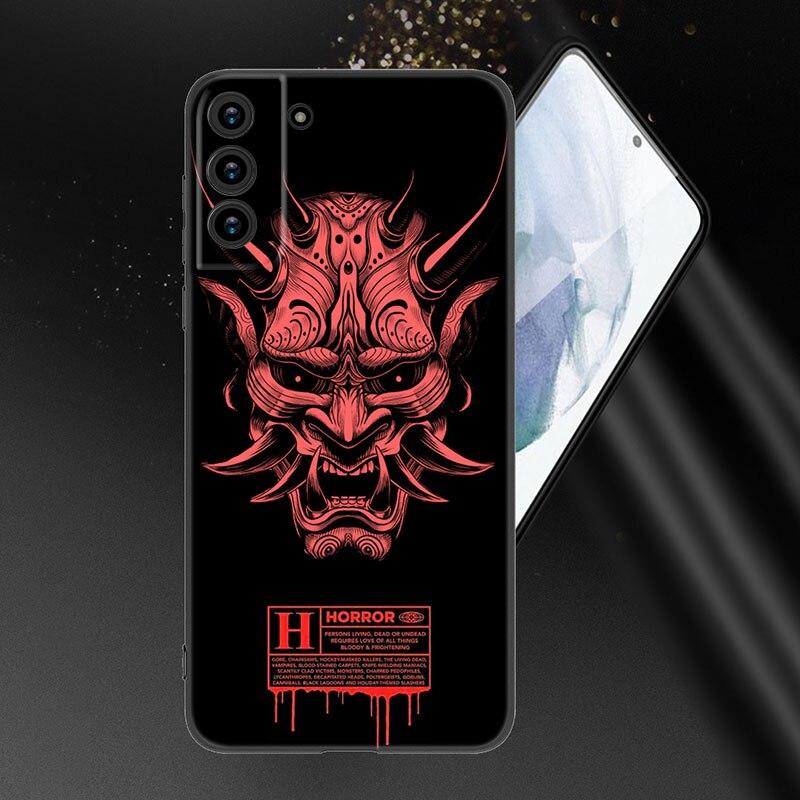 Модный чехол для телефона Samurai Demon для Samsung Galaxy S20 S21 FE S22 Ultra S10 Lite S10E S9 S8 Plus S7 Edge, мягкий черный чехол из ТПУ