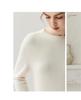 Женский кашемировый свитер с круглым вырезом - Коллекция Осень/Зима 2025, Теплый вязаный базовый слой однотонного цвета