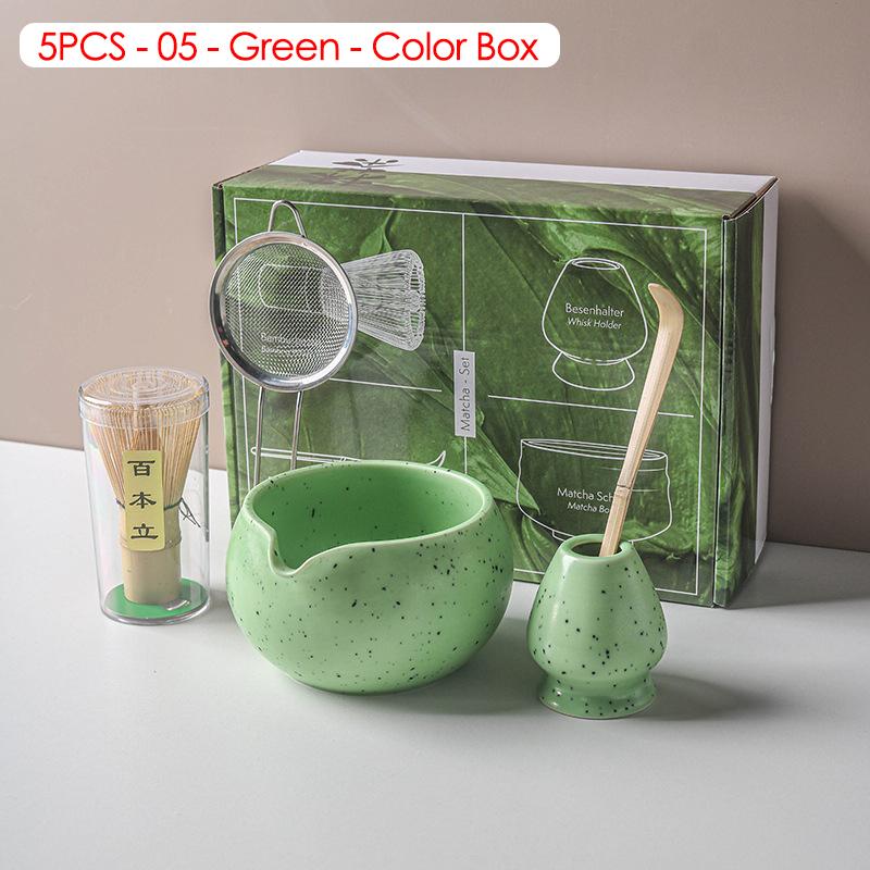 4/5/6/7/8 шт. Белый/Зеленый/Синий/Фиолетовый Венчик для чая матча Чайная посуда Японская церемония Бамбуковый чайный инструмент Изысканный набор для матча для чайного сервиза