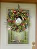 45CM Wildflower Wreath for Front Door Decorations, Versatile Decor Farmhouse Colorful Cottage Wreath, Spring Floral Wreath Decorated