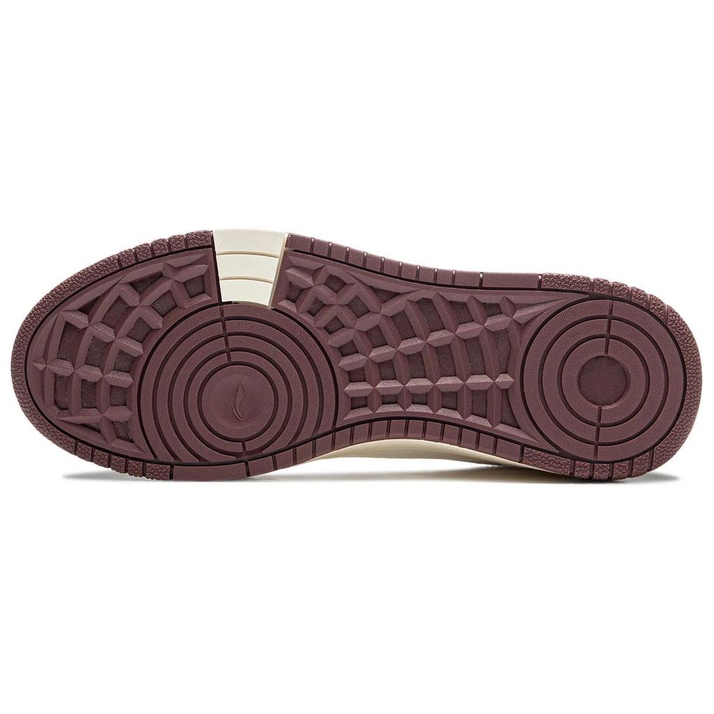 New LiNing Tianji Soft Slip Resistant Cushioning Abrasion Resistant Lightweight Low Top Skateboard Shoes Men's White Purple AGCU317-4