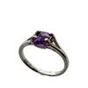Natural Amethyst Gemstone 925 Sterling Silver Designer Ring Size 4.5 US
