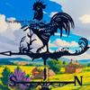 Decorative Iron Weather Vane - Outdoor Metal Roof Ornament