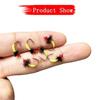 5/10Pcs Realistic Insect Red Beadhead Midges Nymph Bait  Dry Fly Trout/Bass/Carp/ Fishing Lure With Flies Box