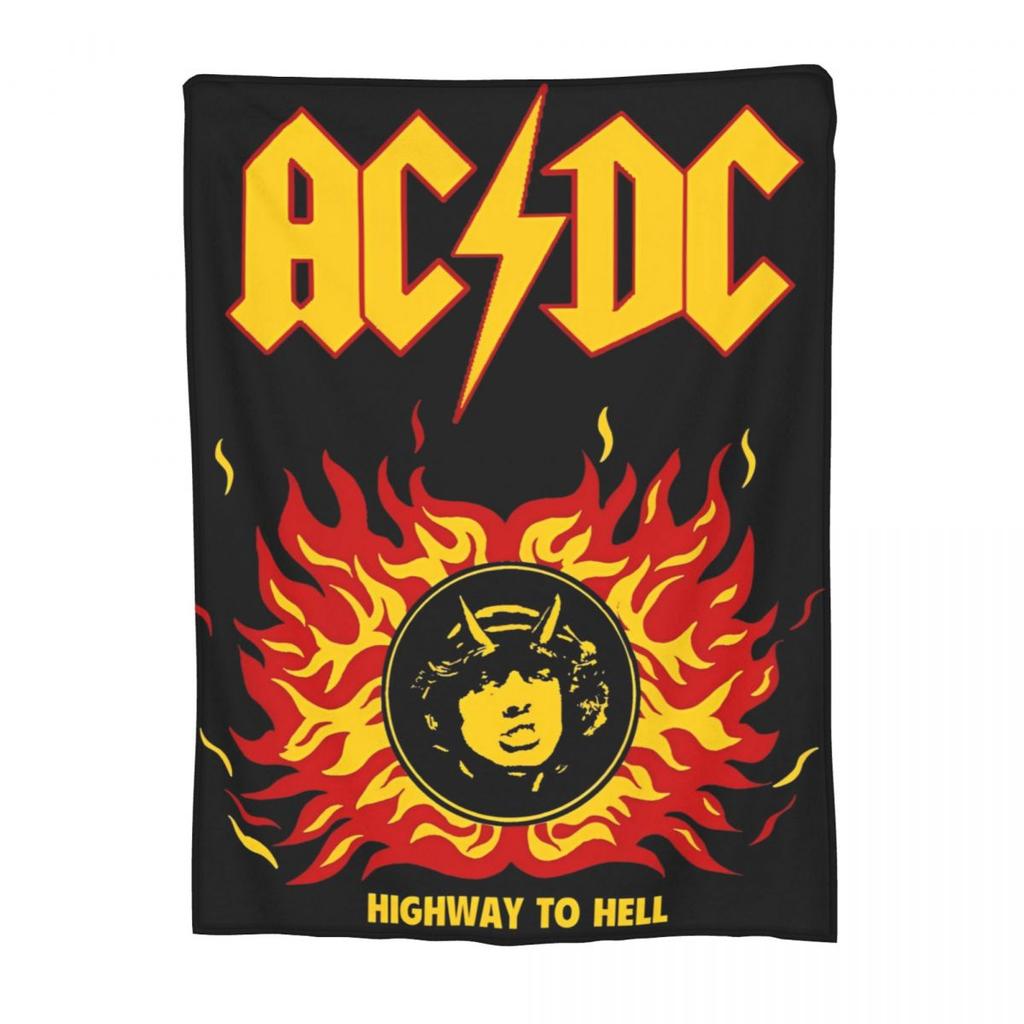 AC DC Music Band Пледы бархатный текстильный декор портативные супер теплые пледы для постельного белья офисный ковер часть