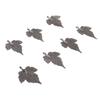 7pcs Leaf Pendant Healthy Zinc Alloy Durable DIY Ingenious Craft Leaves Pendant for Party Black