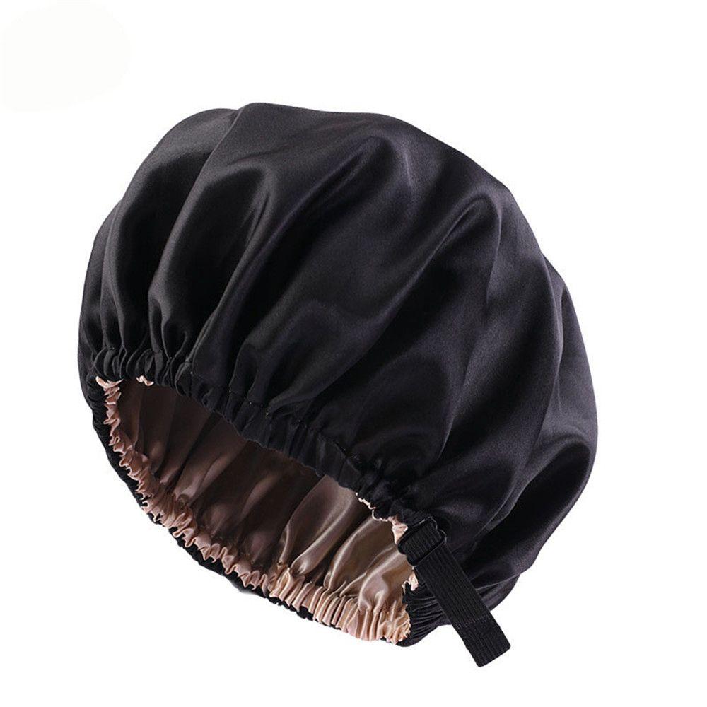 Women Flat For Sleeping Round Headwear Satin Hair Cap Haircare Ceremony Adjustable Night Hat