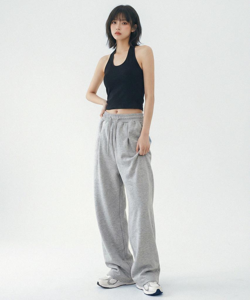 ORIGINALDAY Minimalist Mood One-Pleat Wide Training Pants Grey