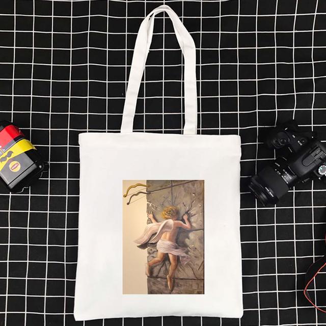 Высококачественная большая вместительная холщовая сумка-тоут, забавная складная женская сумка из полиэстера, складные сумки на плечо