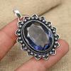 Аметист Драгоценный камень Стерлинговое серебро 925 пробы Ювелирные изделия ручной работы Подвеска овальной формы для нее