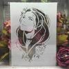 A4 29cm Rose Beautiful Long Hair Girl DIY Layering Stencils Wall Painting Scrapbook Coloring Embossing Album Decorative Template