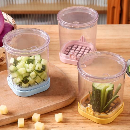 Многофункциональная машина для нарезки овощей кубиками с контейнером и лезвиями из нержавеющей стали