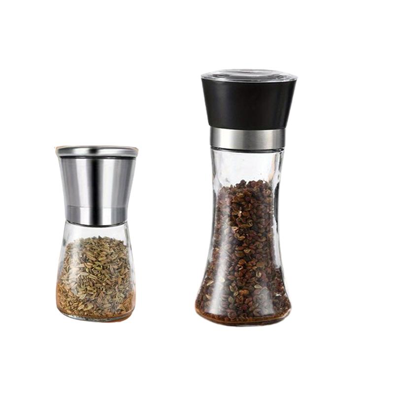 Мельница для перца из нержавеющей стали, регулируемая ручная мельница для соли и перца, прочная мельница для специй, кухонный инструмент, мельница для перца