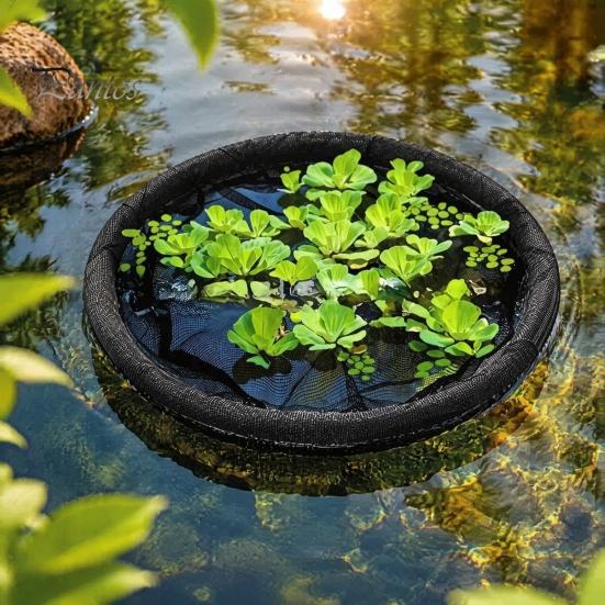 Защитное кольцо для водных растений, Плавучий горшок для пруда, Сеть-барьер для рыб, Защитное устройство, Островок 18" для растений, Кольцо 24" 31", Сетчатый, Садовые пруды,