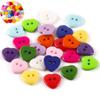 Heart Shape 13mm Buttons Sewing Lots Mix Color Random 100PCS Colorful Plastic