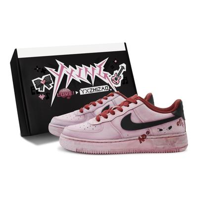 Air Force 1 Low Air Force 1 Low top Скейтбордические кроссовки GS Черно-красные DH2920-111(Team186-S-BOX)