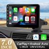 7" Carplay Android Auto Car Radio Мультимедиа Видеоплеер IPS Сенсорный экран AUX Вход Bluetooth MirrorLink Универсальный Автомагнитола