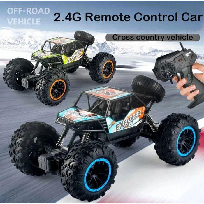 Voiture télécommandée tout terrain 4x4 Explorer LXB-463 verte avec 2 batteries rechargeables et télécommande 2.4 GHz Vert