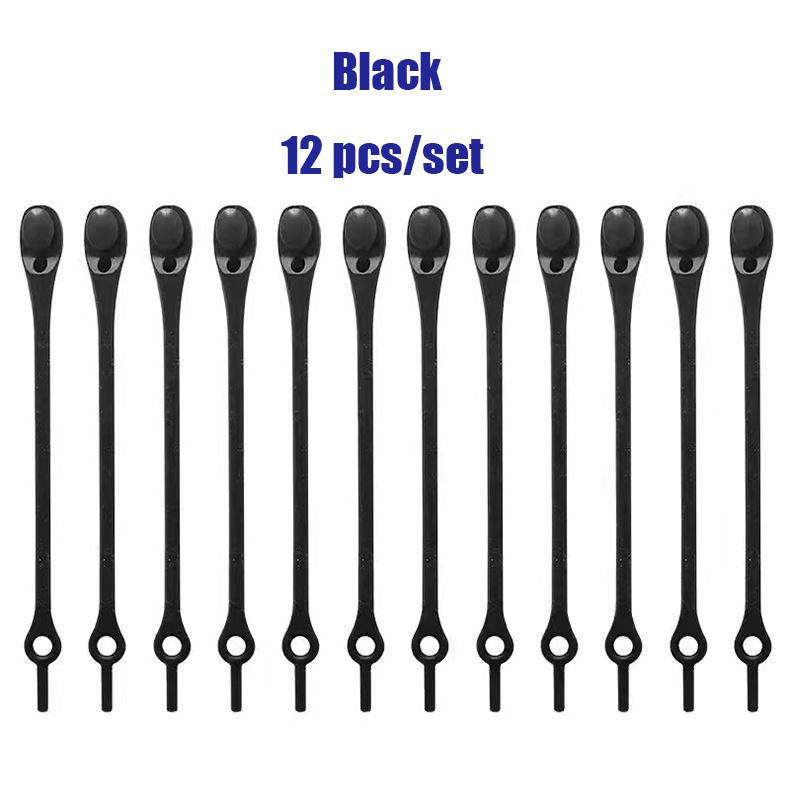 12pcs/Pack Lazy Silicone Shoelaces Round Elastic Shoe Laces Special No Tie Rubber For Sneakers Fit Strap It Is More Convenient To Save Your Time Seed