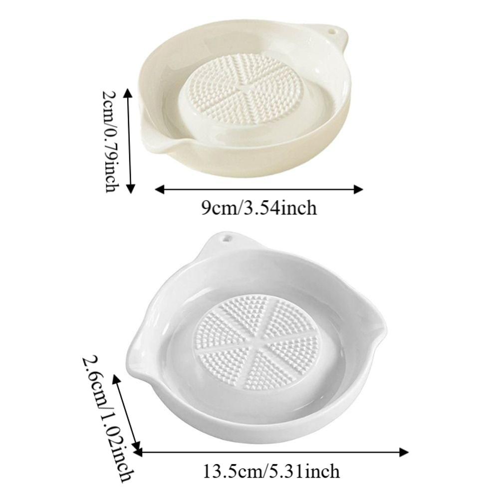 Flow Guide Port Ceramic Ginger Grater Round Hand Grinder Garlic Masher Household Kitchen