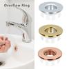 Tub Drain Stopper Round Ring Basin Insert Replacement Overflow Covers Trim Ring Cap Sink Hole Cover