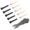 Winova Acoustic Guitar Bridge Pins, Beige & Black, ABS Plastic, with Pin Puller, Replacement String Pins, 36-Piece Set