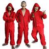 Костюм Сальвадора Дали для косплея сериала «Бумажный дом» для взрослых в стильном дизайне красного комбинезона