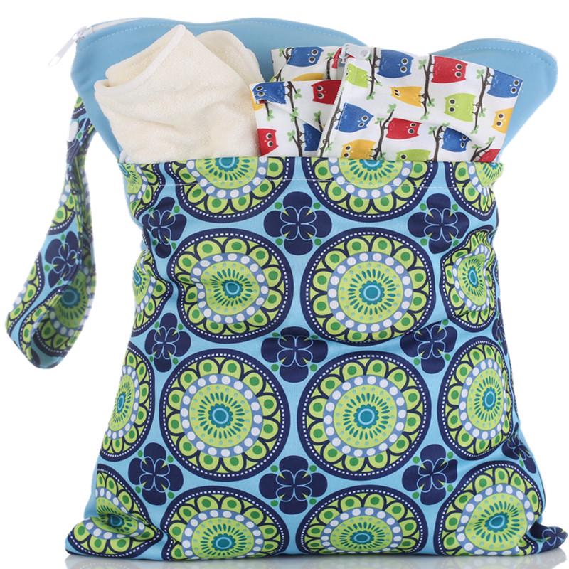 Водонепроницаемые многоразовые тканевые подгузники для мокрой сумки, складные сумки для хранения малышей