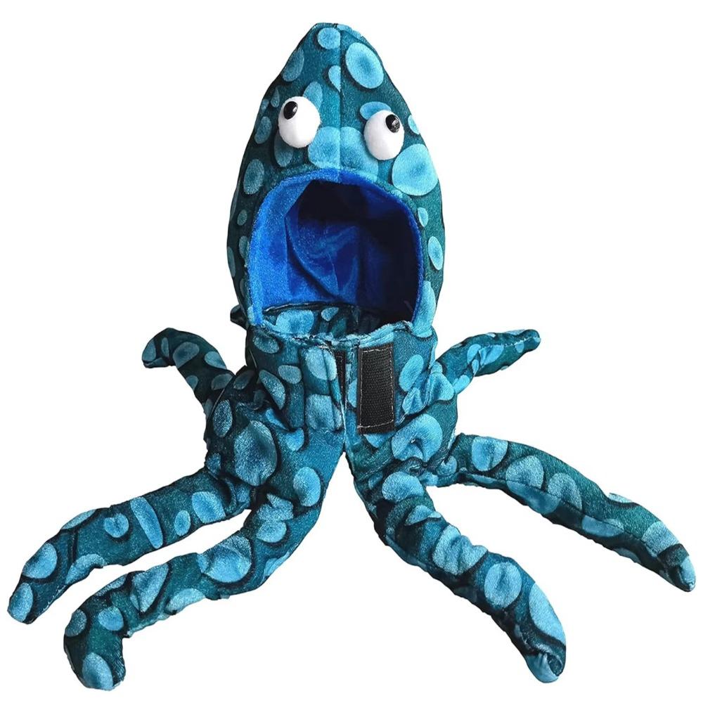 Creative Pet Transformation Outfit Octopus Shape Polyester Halloween Pet Clothes Funny Blue Puppy Halloween Dress Winter Apparel