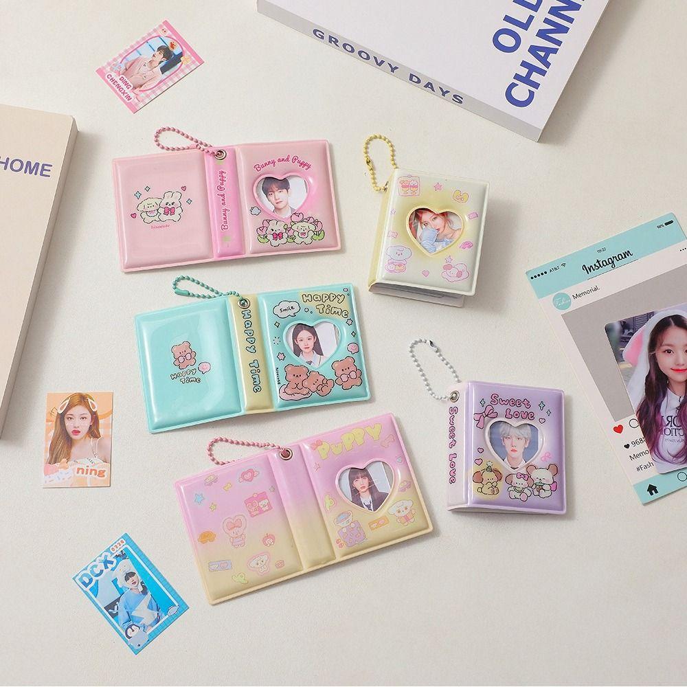 Альбом Kpop Korea Idol Star Chasing Binder Pocard Holder 2,7 дюйма, Альбом для домашней коллекции, Альбом в форме сердца с вырезами