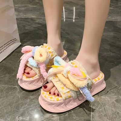5.5 см летние женские плетеные тапочки на платформе туфли новый модный дизайн мюли шлепанцы конфетного цвета сандалии плоская повседневная обувь для женщин