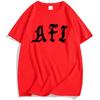 Футболка с принтом логотипа Afi, летняя, с коротким рукавом, хлопковая, повседневная, модная, свободного кроя, мужская, унисекс, уличная одежда, с круглым вырезом, мужской топ