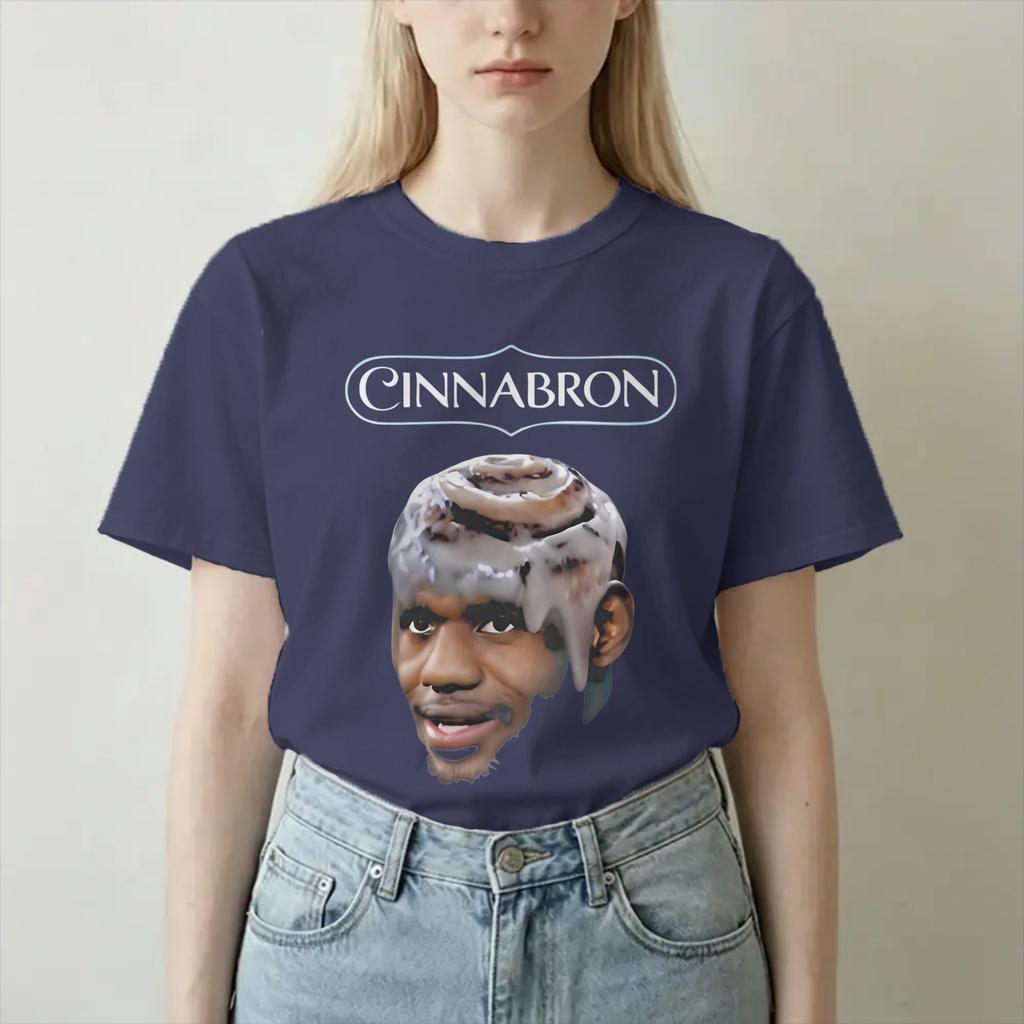Unisex Unisexs Tshirt Cinnabron Funny Meme Vintage 100 Cotton Tees Short Sleeve T Shirt Round Collar Tops Printed